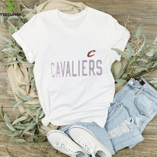 Cleveland Cavaliers G III 4Her by Carl Banks Women's Bedazzled V Neck T Shirt White