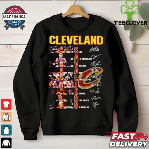 Cleveland Cavaliers all team name and photo signature shirt