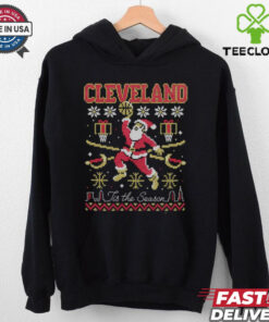 Cleveland Christmas Santa Basketball tis the season shirt