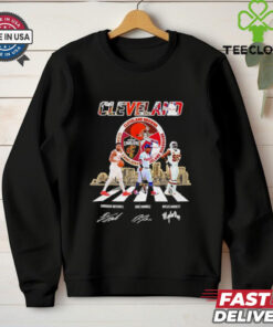 Cleveland Donovan Mitchell Jose Ramirez and Myles Garrett signatures shirt