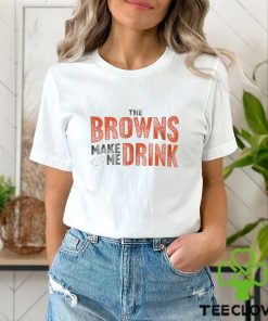 Cleveland Football Browns Make Me Drink Funny Football Fan Shirt