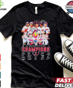 Cleveland Guardians 2024 AL Central Division Champions signatures shirt 1 Cleveland Guardians 2024 AL Central Division Champions signatures shirt