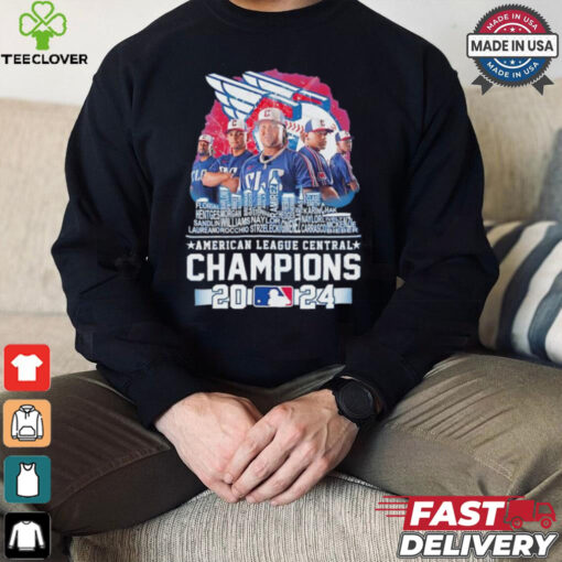 Cleveland Guardians American League Central Champions 2024 player name skyline shirt