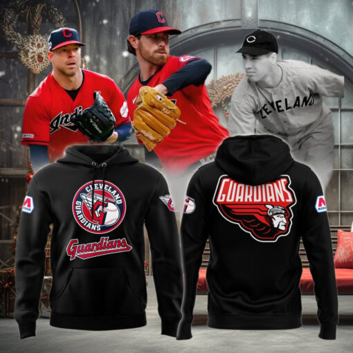 Cleveland Guardians Hoodie, Limited Edition Black Hoodie Printed Logo 3D