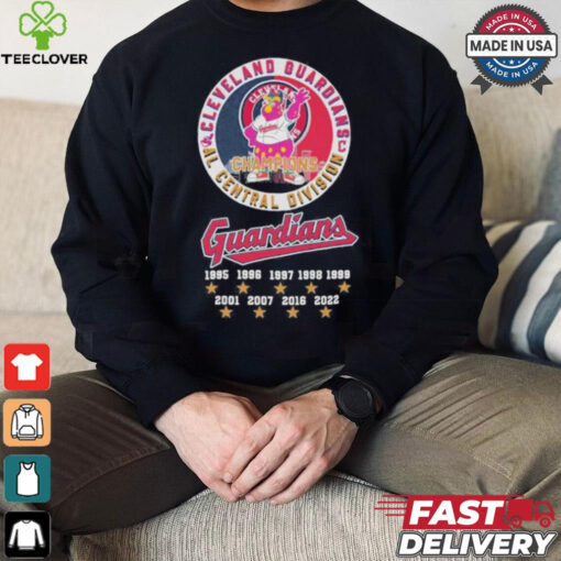 Cleveland Guardians Mascot 2024 AL Central Division Champions Shirt