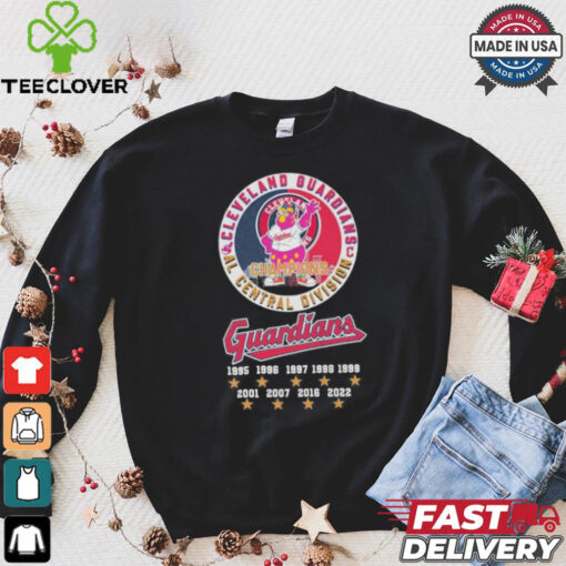 Cleveland Guardians Mascot 2024 AL Central Division Champions Shirt