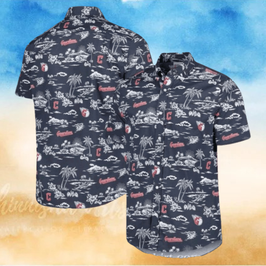 Cleveland Guardians Tropical Island Palms Hawaiian Shirt Cleveland Guardians Tropical Island Palms Hawaiian Shirt