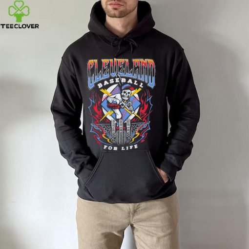 Cleveland Guardians skeleton baseball for life logo hoodie, sweater, longsleeve, shirt v-neck, t-shirt