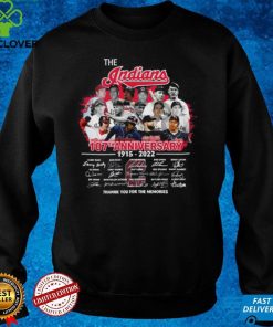 Cleveland Indians 107th anniversary 1915 2022 memories signatures t hoodie, sweater, longsleeve, shirt v-neck, t-shirt