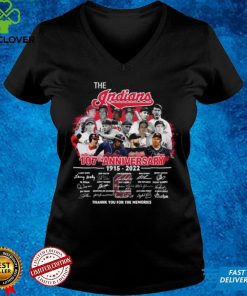 Cleveland Indians 107th anniversary 1915 2022 memories signatures t hoodie, sweater, longsleeve, shirt v-neck, t-shirt