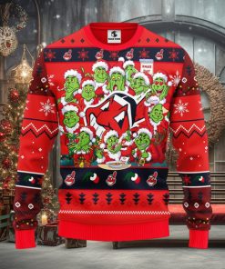 Cleveland Indians 12 Grinch Xmas Day Christmas Ugly Sweater