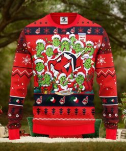 Cleveland Indians 12 Grinch Xmas Day Christmas Ugly Sweater