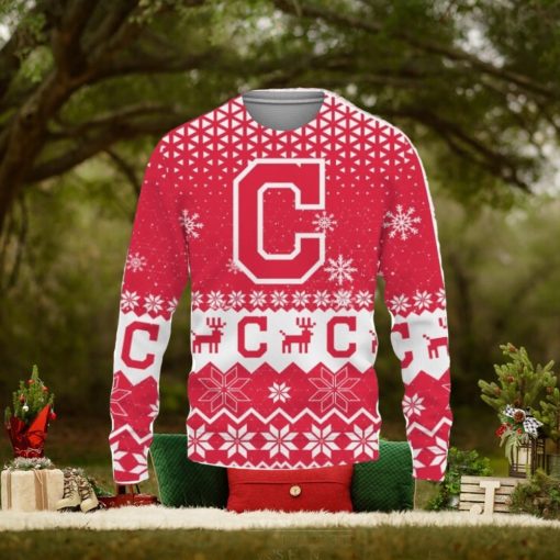 Cleveland Indians Christmas Gift 3D Ugly Christmas Sweater Christmas Gift Ideas Christmas Holiday Family Gift