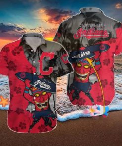 Cleveland Indians Custom Name Classic All Over Printed Hawaiian Shirt