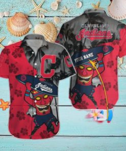 Cleveland Indians Custom Name Classic All Over Printed Hawaiian Shirt