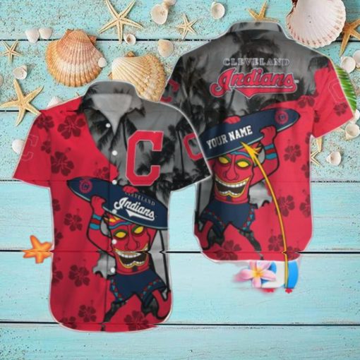 Cleveland Indians Custom Name Classic All Over Printed Hawaiian Shirt