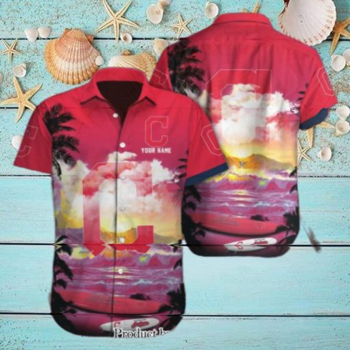 Cleveland Indians Custom Name For Fan Full Printed Hawaiian Shirt