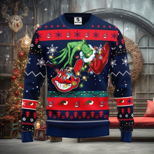 Cleveland Indians Grinch Christmas Ugly Sweater