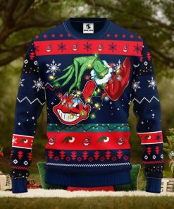 Cleveland Indians Grinch Christmas Ugly Sweater