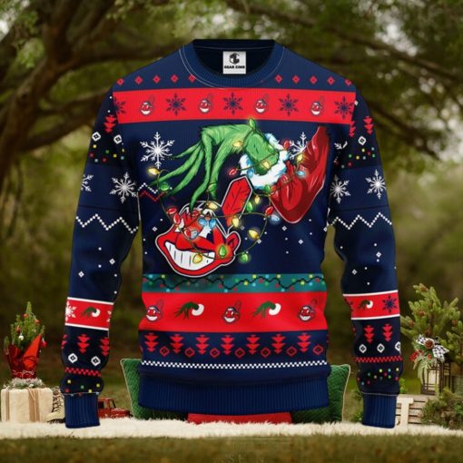 Cleveland Indians Grinch Christmas Ugly Sweater