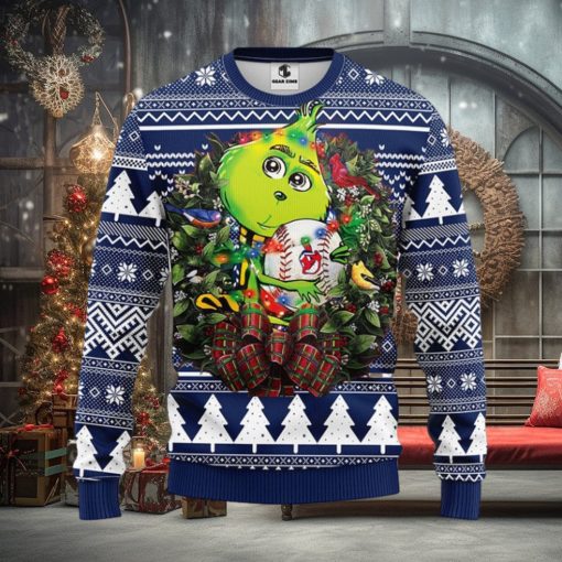 Cleveland Indians Grinch Hug Christmas Ugly Sweater