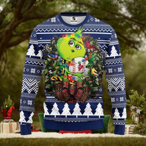 Cleveland Indians Grinch Hug Christmas Ugly Sweater