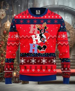 Cleveland Indians Hohoho Mickey Christmas Ugly Sweater Christmas Gift For Fans Party Hoiliday Gift