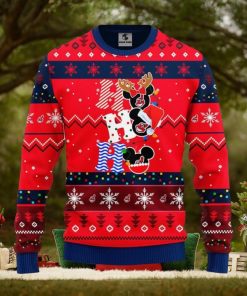 Cleveland Indians Hohoho Mickey Christmas Ugly Sweater Christmas Gift For Fans Party Hoiliday Gift
