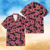 Toronto Blue Jays Pink Hibiscus Green Leaf Beige Background 3D Hawaiian Shirt Gift For Fans
