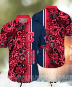 Cleveland Indians MLB Flower All Over Print Unisex Hawaiian Shirt