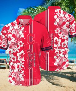 Cleveland Indians MLB Flower All Over Printed 3D Hawaiian Shirt