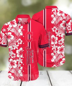 Cleveland Indians MLB Flower All Over Printed 3D Hawaiian Shirt