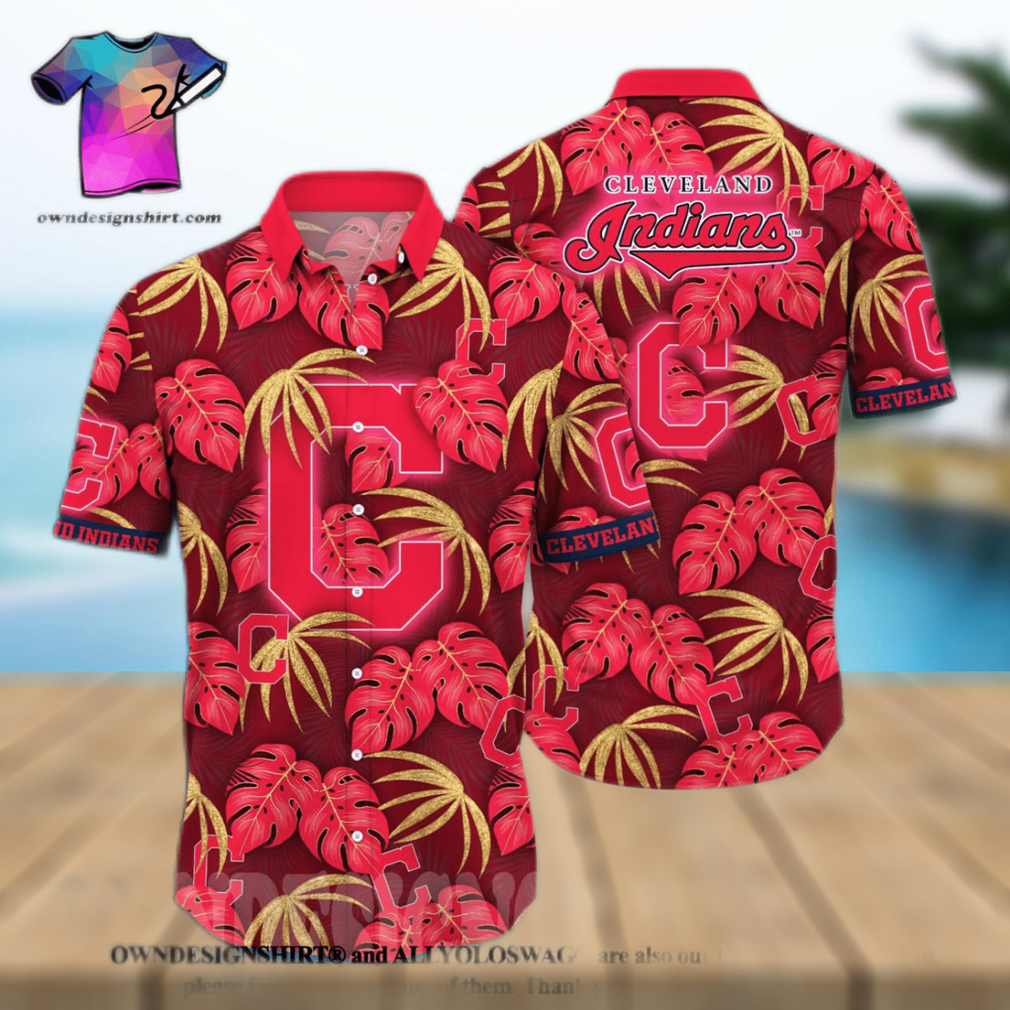 Cleveland Indians MLB Flower Full Printing Unisex Hawaiian Shirt Cleveland Indians MLB Flower Full Printing Unisex Hawaiian Shirt