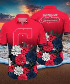 Cleveland Indians MLB Flower Hawaii Shirt And Tshirt For Fans, Summer Football Shirts NA49704