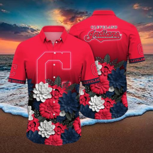 Cleveland Indians MLB Flower Hawaii Shirt And Thoodie, sweater, longsleeve, shirt v-neck, t-shirt For Fans, Summer Football Shirts NA49704