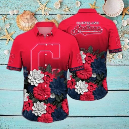 Cleveland Indians MLB Flower Hawaii Shirt And Tshirt For Fans