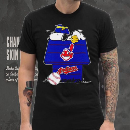 Cleveland Indians Snoopy And Woodstock The Peanuts Baseball shirt