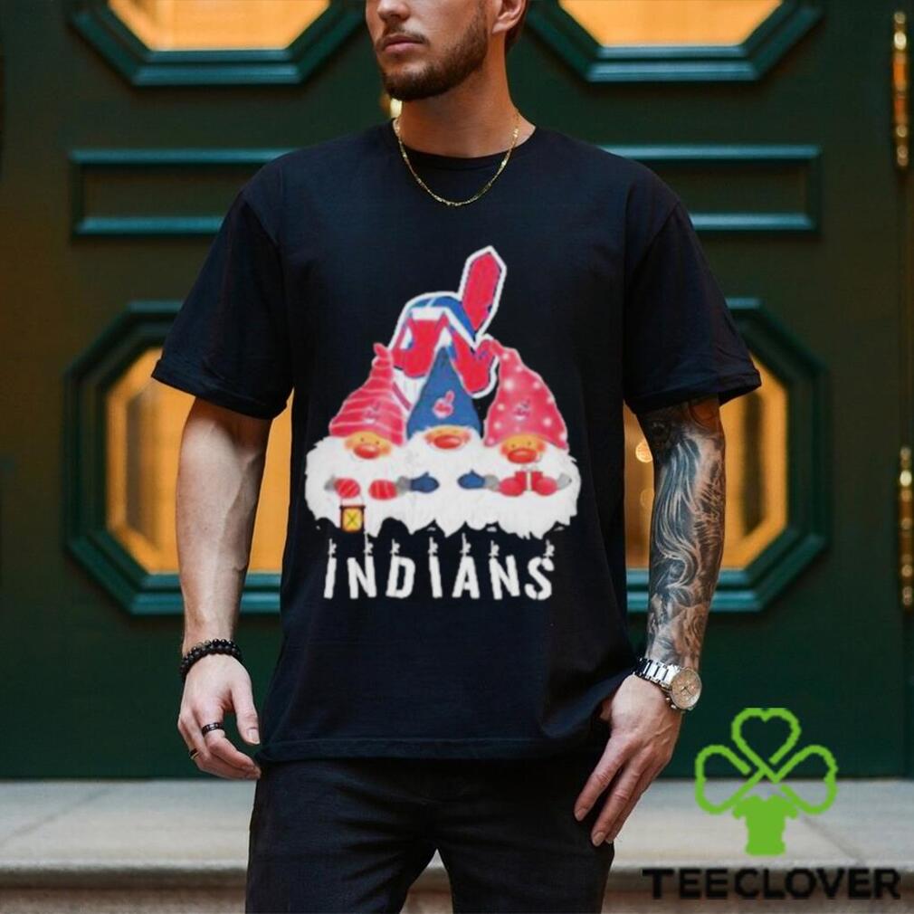 Cleveland Indians football team logo Gnomies Merry Christmas shirt Cleveland Indians football team logo Gnomies Merry Christmas shirt