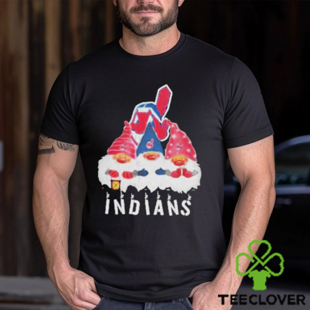 Cleveland Indians football team logo Gnomies Merry Christmas shirt Cleveland Indians football team logo Gnomies Merry Christmas shirt