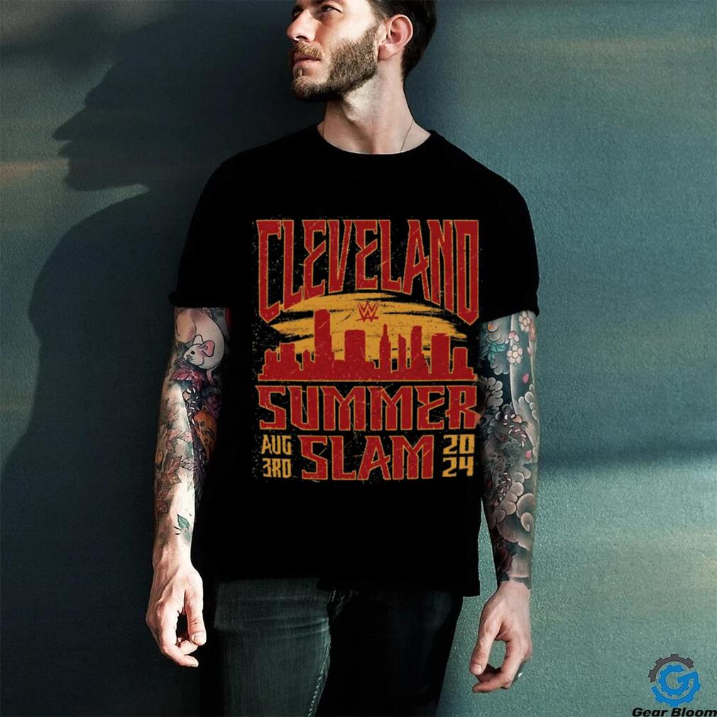 Cleveland SummerSlam 2024 sportiqe sunset shirt Cleveland SummerSlam 2024 sportiqe sunset shirt