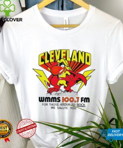 Cleveland WMMS 100.7 FM for those about to rock we salute you logo hoodie shirt