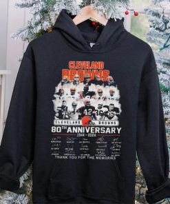 Cleveland browns 80th anniversary 1977 2023 thank you for the memories signatures Cleveland browns shirt