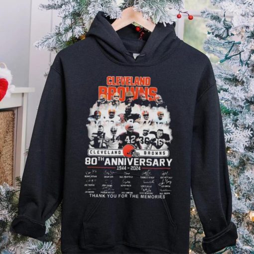 Cleveland browns 80th anniversary 1977 2023 thank you for the memories signatures Cleveland browns hoodie, sweater, longsleeve, shirt v-neck, t-shirt