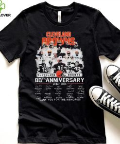 Cleveland browns 80th anniversary 1977 2023 thank you for the memories signatures Cleveland browns hoodie, sweater, longsleeve, shirt v-neck, t-shirt