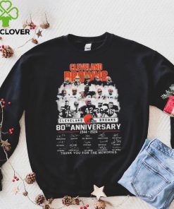 Cleveland browns 80th anniversary 1977 2023 thank you for the memories signatures Cleveland browns hoodie, sweater, longsleeve, shirt v-neck, t-shirt