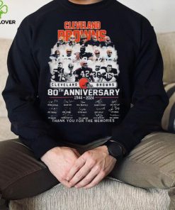 Cleveland browns 80th anniversary 1977 2023 thank you for the memories signatures Cleveland browns hoodie, sweater, longsleeve, shirt v-neck, t-shirt