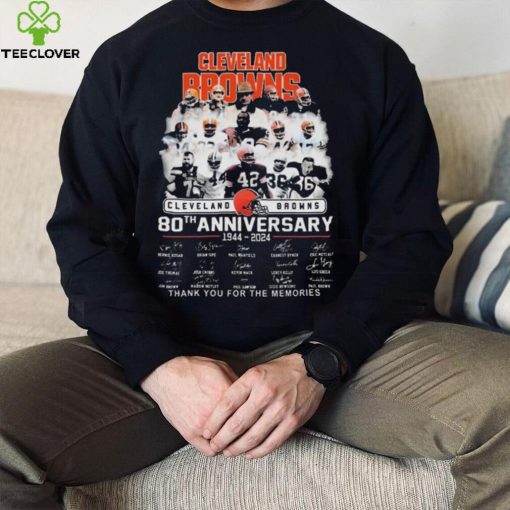 Cleveland browns 80th anniversary 1977 2023 thank you for the memories signatures Cleveland browns hoodie, sweater, longsleeve, shirt v-neck, t-shirt