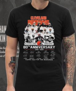 Cleveland browns 80th anniversary 1977 2023 thank you for the memories signatures Cleveland browns hoodie, sweater, longsleeve, shirt v-neck, t-shirt