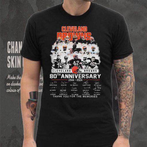 Cleveland browns 80th anniversary 1977 2023 thank you for the memories signatures Cleveland browns hoodie, sweater, longsleeve, shirt v-neck, t-shirt