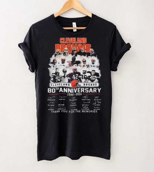 Cleveland browns 80th anniversary 1977 2023 thank you for the memories signatures Cleveland browns hoodie, sweater, longsleeve, shirt v-neck, t-shirt